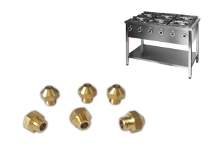 Dysze gazowe Kromet (3× 4,5kW + 3× 7,5kW) - gaz ziemny