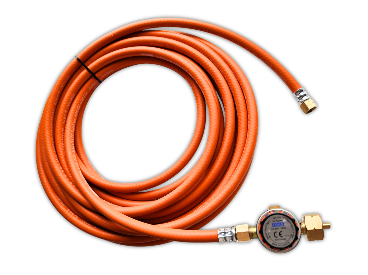 Przewód do palnika dekarskiego z reduktorem Wąż do palnika do papy 15 metrów z reduktorem z regulacją ciśnienia do butli gazowej 11 kg