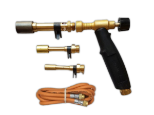 Palnik gazowy GLT-3 uniwersalny zestaw do lutowania 3 nasadki + wąż 2 m
