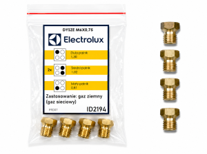 Dysze Electrolux do gazu ziemnego (z sieci)