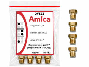Dysze Amica do gazu propan-butan