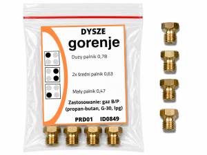 Dysze Gorenje - propan-butan