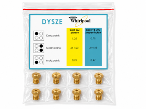 Komplet dysz Whirlpool GZ + LPG 