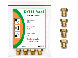 Dysze M6x1 (gruby gwint) 