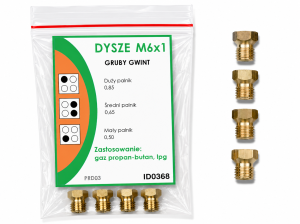 Dysze gazowe M6x1 (gruby gwint)